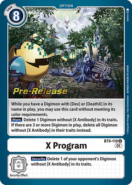 X Program [BT9-110] [X Record Pre-Release Promos] | Card Merchant Takapuna