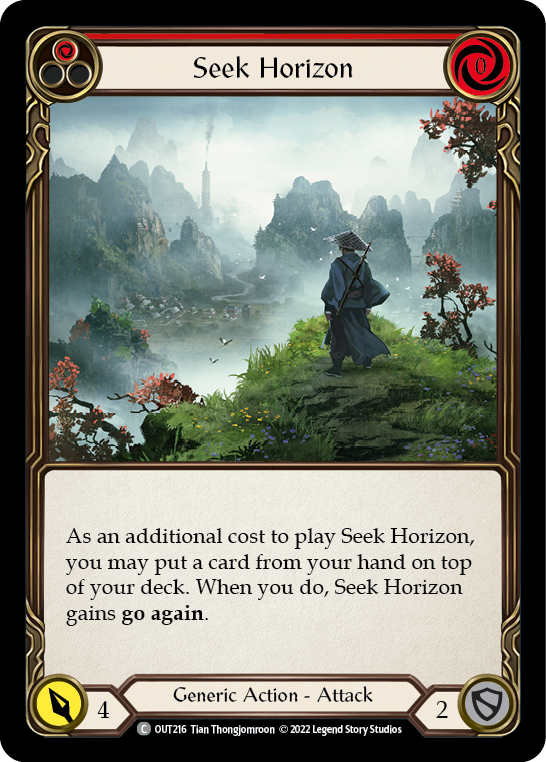 Seek Horizon (Red) [OUT216] (Outsiders) | Card Merchant Takapuna