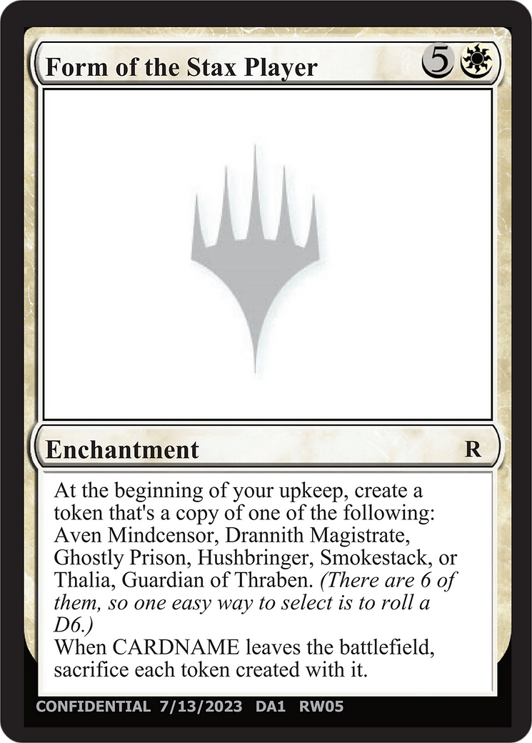 Form of the Stax Player [Unknown Event] | Card Merchant Takapuna