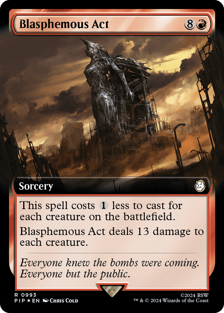 Blasphemous Act (Extended Art) (Surge Foil) [Fallout] | Card Merchant Takapuna