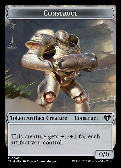 Elemental (0026) // Construct (0041) Double-Sided Token [Commander Masters Tokens] | Card Merchant Takapuna