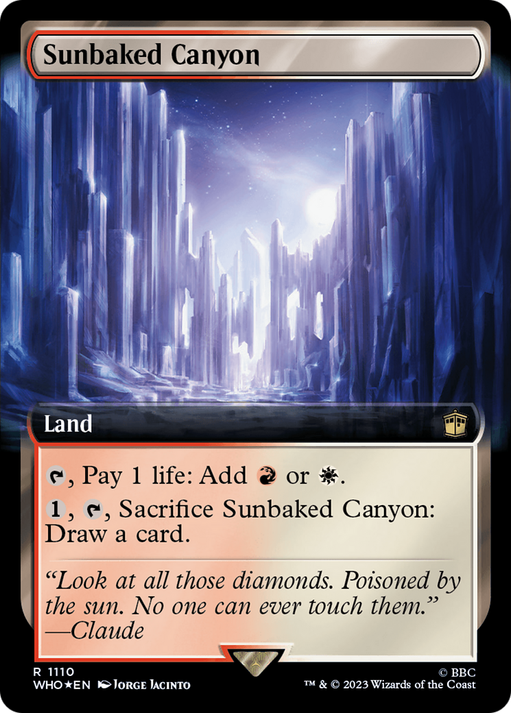 Sunbaked Canyon (Extended Art) (Surge Foil) [Doctor Who] | Card Merchant Takapuna