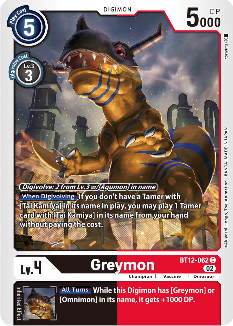 Greymon [BT12-062] [Across Time] | Card Merchant Takapuna