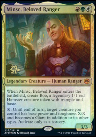 Minsc, Beloved Ranger [Dungeons & Dragons: Adventures in the Forgotten Realms Prerelease Promos] | Card Merchant Takapuna