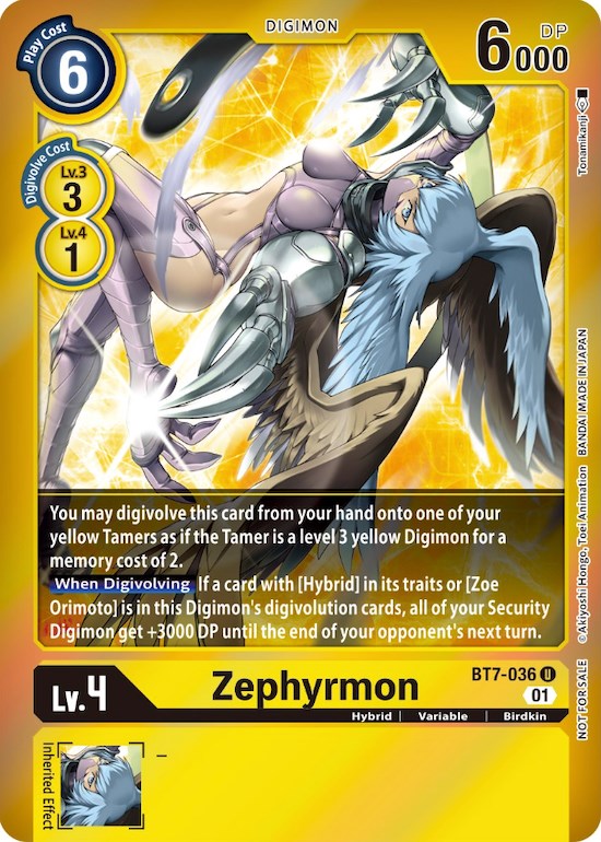 Zephyrmon [BT7-036] (Event Pack 3) [Next Adventure Promos] | Card Merchant Takapuna