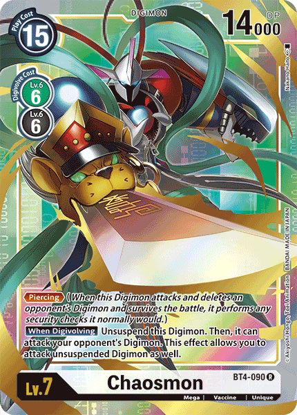 Chaosmon [BT4-090] (Alternate Art) [Great Legend] | Card Merchant Takapuna