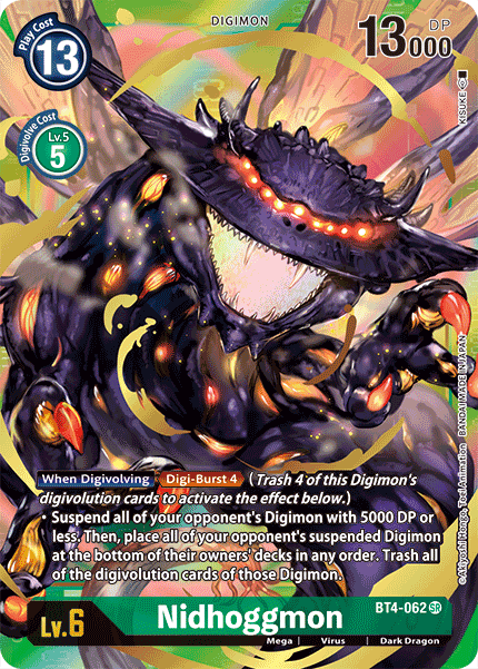 Nidhoggmon [BT4-062] (Alternate Art) [Great Legend] | Card Merchant Takapuna