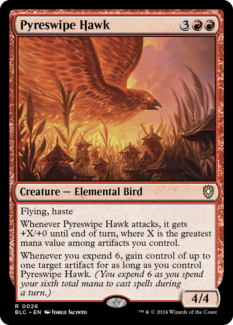 Pyreswipe Hawk [Bloomburrow Commander] | Card Merchant Takapuna