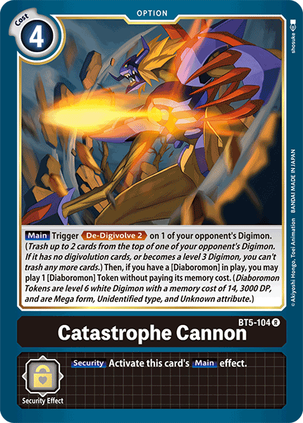 Catastrophe Cannon [BT5-104] [Battle of Omni] | Card Merchant Takapuna