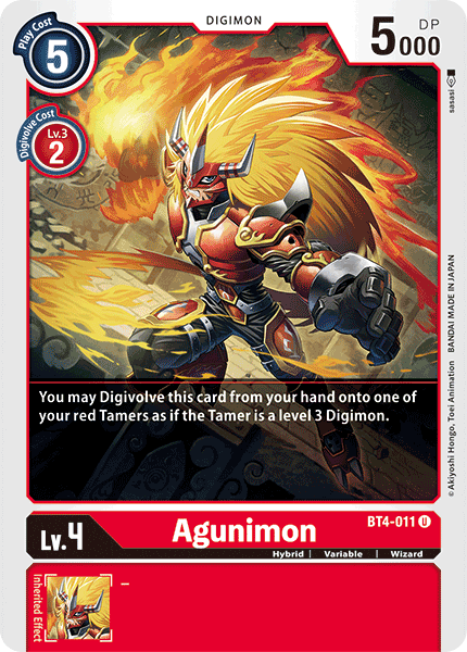 Agunimon [BT4-011] [Great Legend] | Card Merchant Takapuna