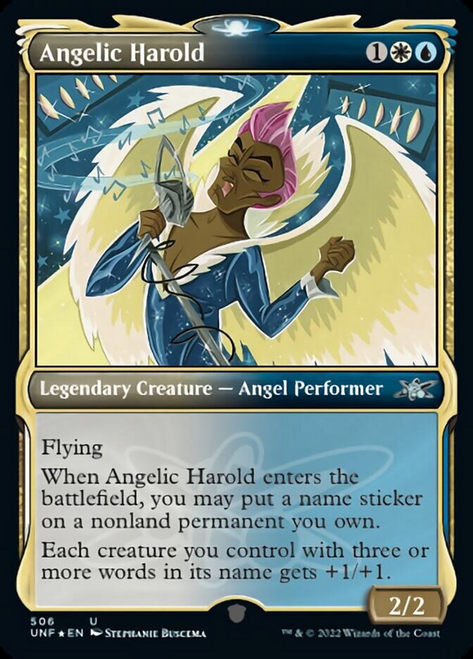 Angelic Harold (Showcase) (Galaxy Foil) [Unfinity] | Card Merchant Takapuna