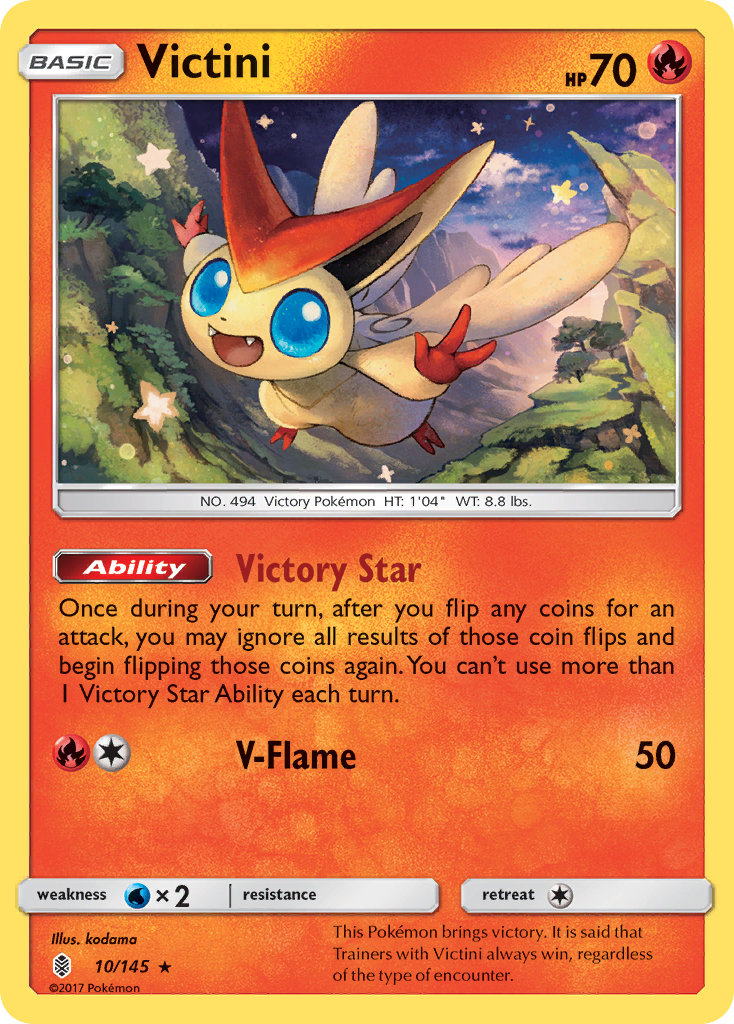 Victini (10/145) [Sun & Moon: Guardians Rising] | Card Merchant Takapuna