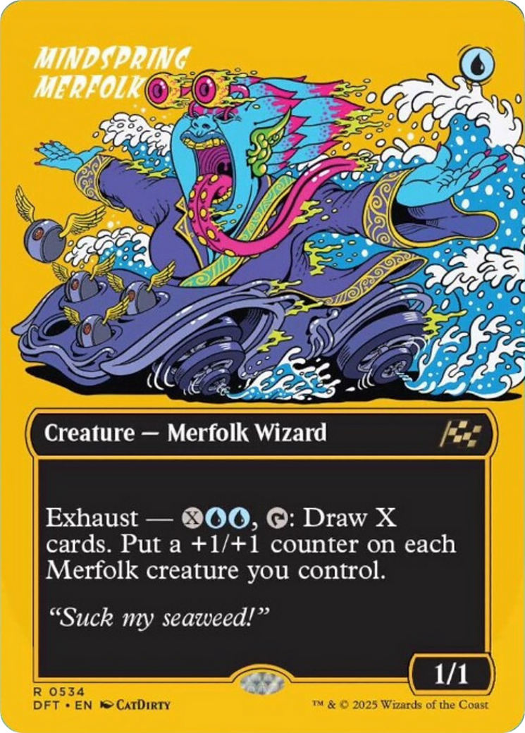 Mindspring Merfolk (Borderless) (First-Place Foil) [Aetherdrift] | Card Merchant Takapuna