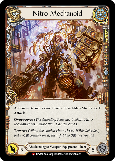 Construct Nitro Mechanoid // Nitro Mechanoid [DYN092] (Dynasty)  Rainbow Foil | Card Merchant Takapuna