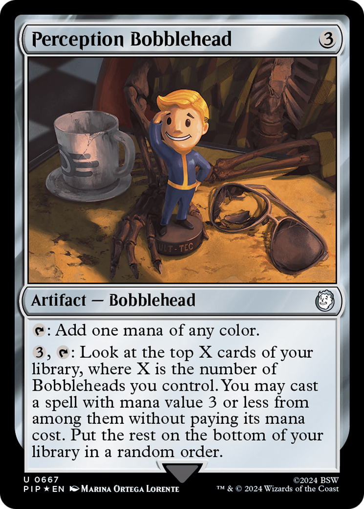 Perception Bobblehead (Surge Foil) [Fallout] | Card Merchant Takapuna