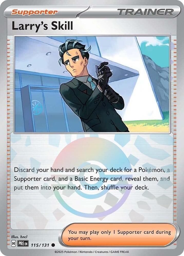 Larry's Skill (115/131) (Poke Ball Pattern) [Scarlet & Violet: Prismatic Evolutions] | Card Merchant Takapuna