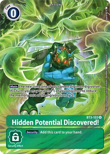 Hidden Potential Discovered! [BT3-103] (Alternate Art) [Dimensional Phase] | Card Merchant Takapuna