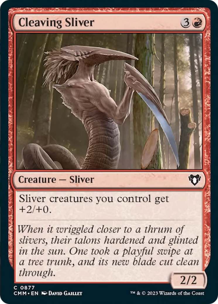 Cleaving Sliver [Commander Masters] | Card Merchant Takapuna