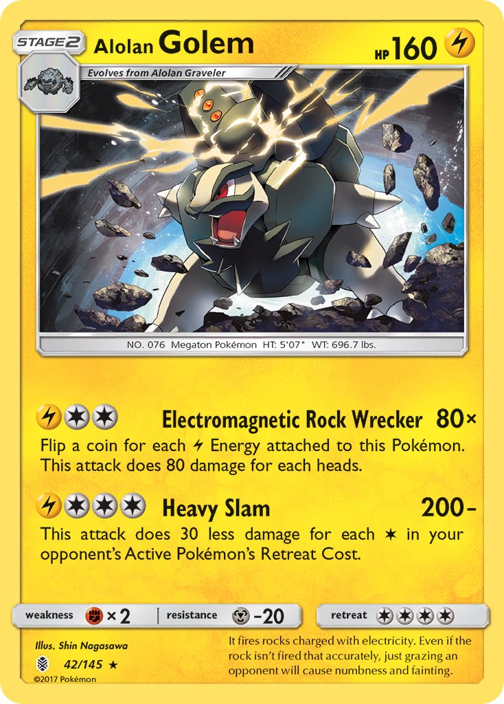 Alolan Golem (42/145) (Cosmos Holo) (Blister Exclusive) [Sun & Moon: Guardians Rising] | Card Merchant Takapuna