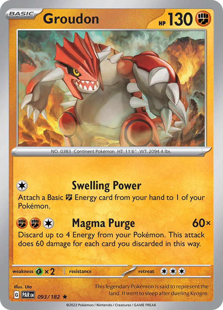 Groudon (093/182) [Scarlet & Violet: Paradox Rift] | Card Merchant Takapuna