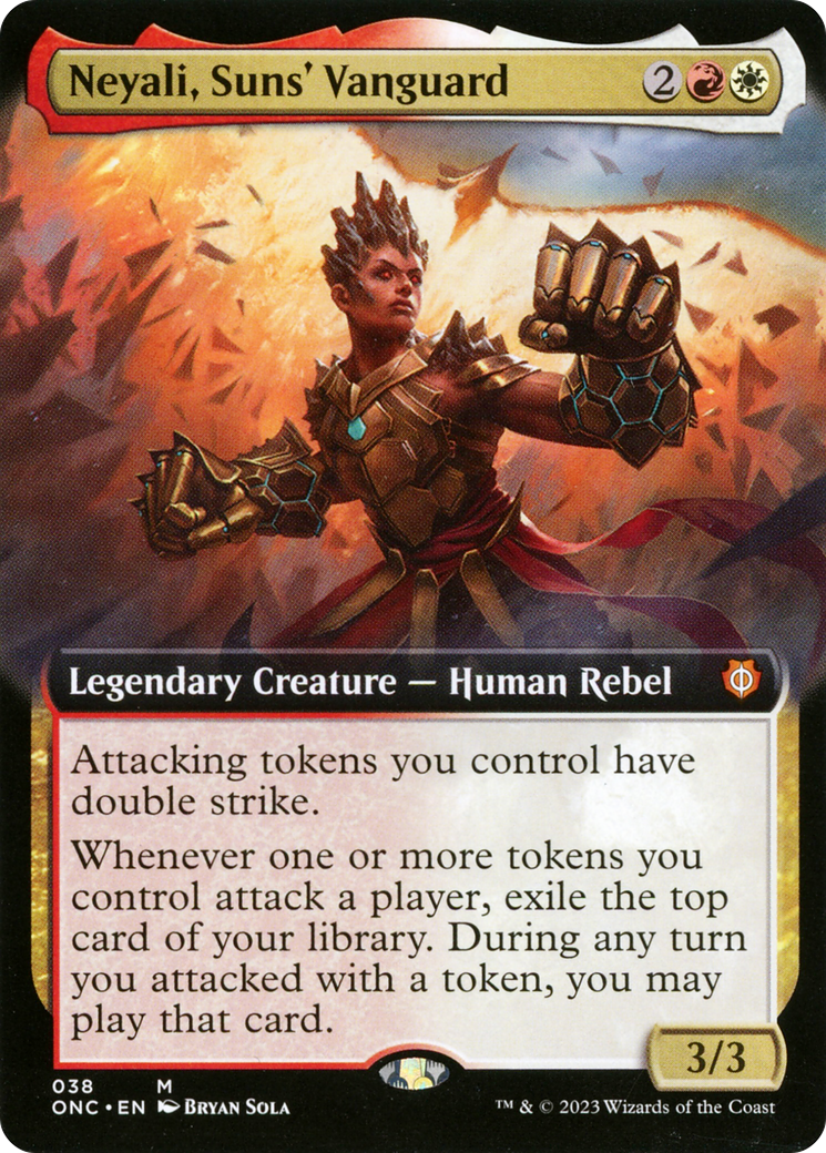 Neyali, Suns' Vanguard (Extended Art) [Phyrexia: All Will Be One Commander] | Card Merchant Takapuna