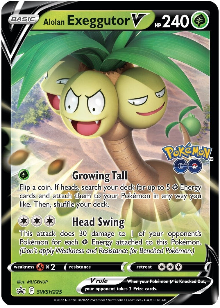 Alolan Exeggutor V (SWSH225) (Jumbo Card) [Sword & Shield: Black Star Promos] | Card Merchant Takapuna