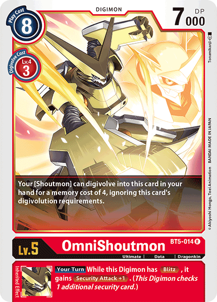 OmniShoutmon [BT5-014] [Battle of Omni] | Card Merchant Takapuna