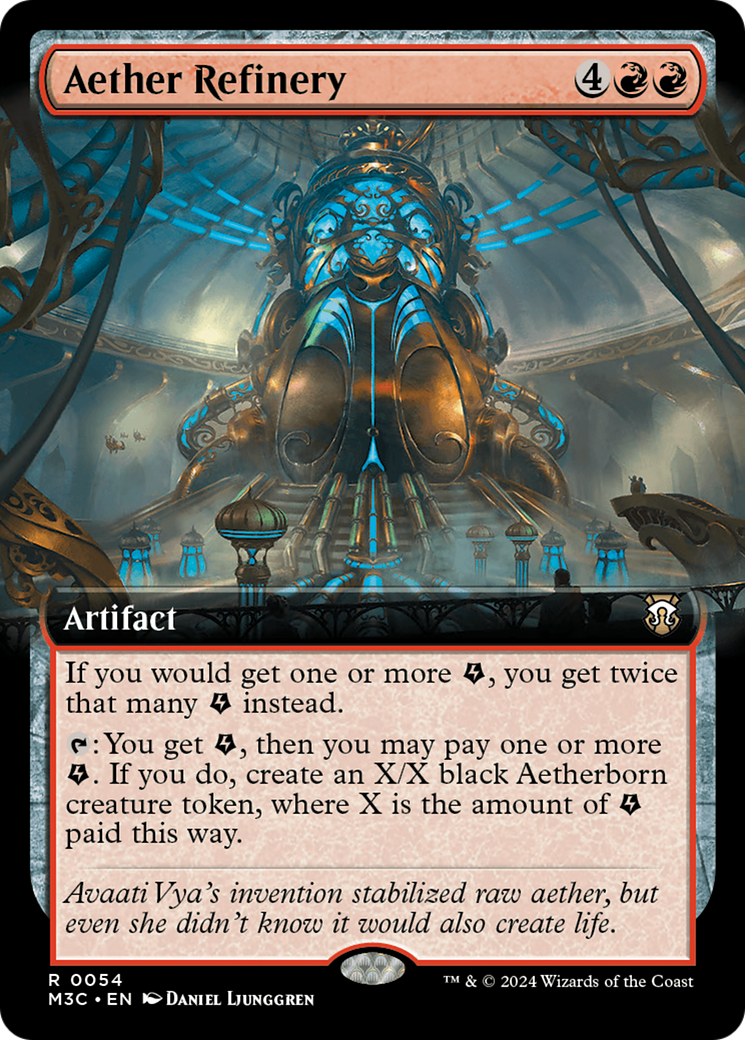 Aether Refinery (Extended Art) (Ripple Foil) [Modern Horizons 3 Commander] | Card Merchant Takapuna