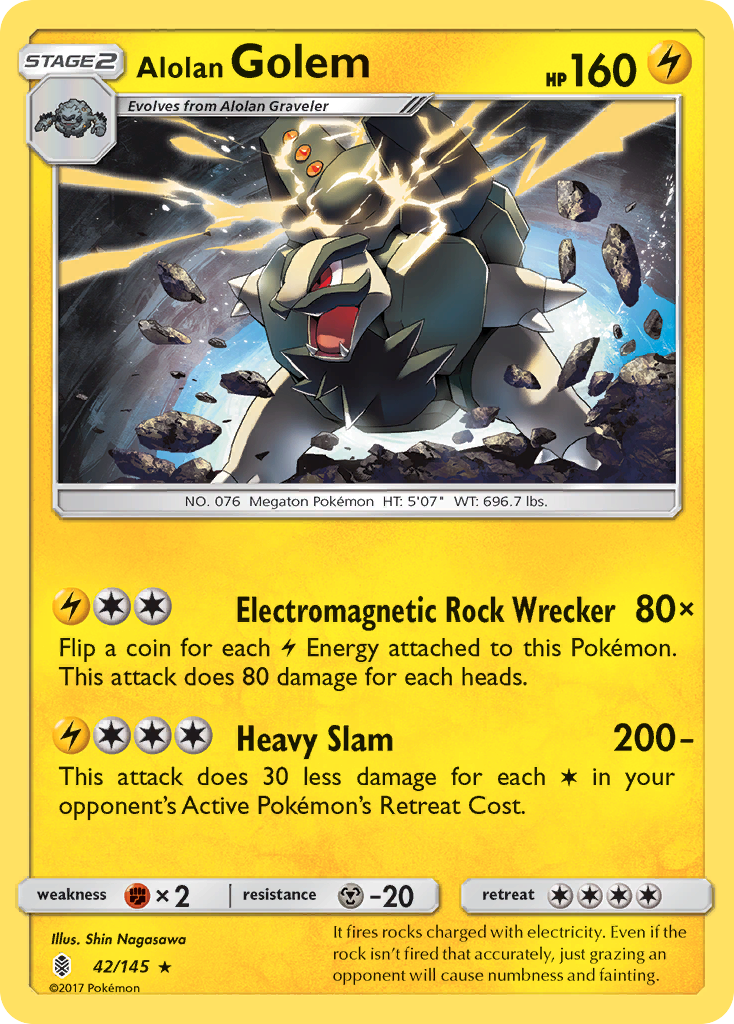 Alolan Golem (42/145) [Sun & Moon: Guardians Rising] | Card Merchant Takapuna