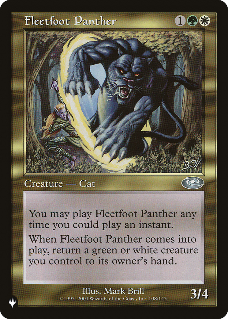 Fleetfoot Panther [The List] | Card Merchant Takapuna