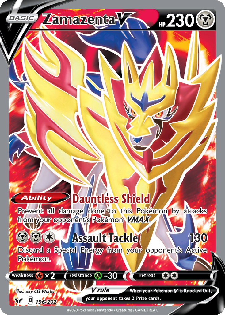 Zamazenta V (196/202) [Sword & Shield: Base Set] | Card Merchant Takapuna