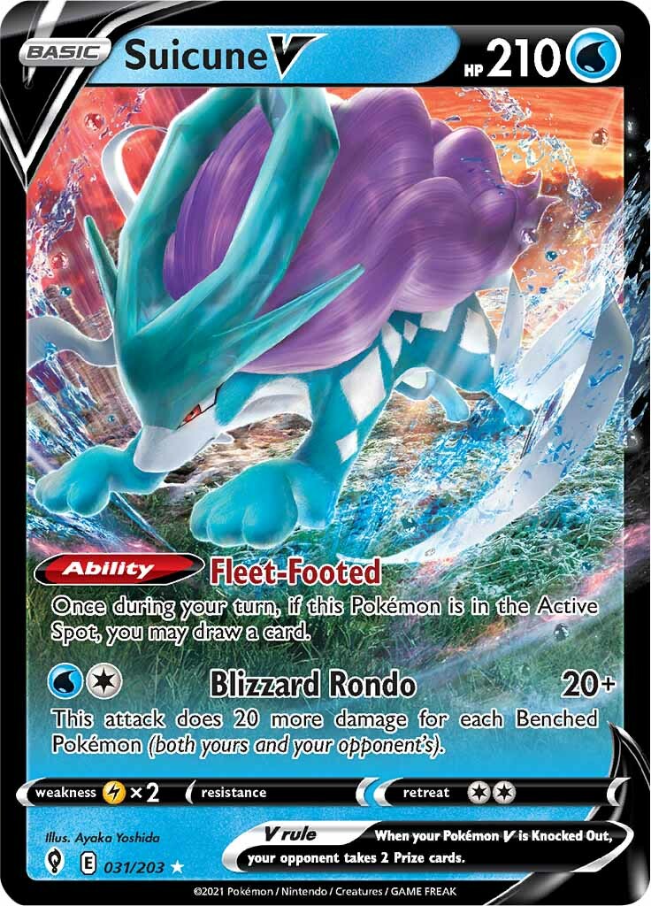 Suicune V (031/203) [Sword & Shield: Evolving Skies] | Card Merchant Takapuna