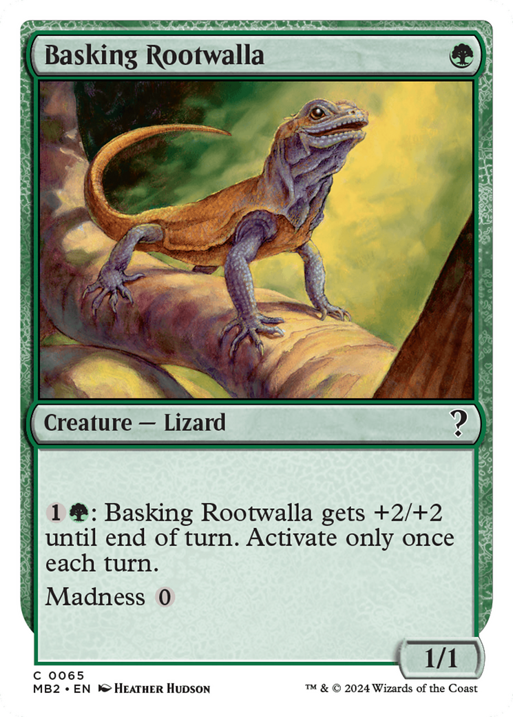 Basking Rootwalla (White Border) [Mystery Booster 2] | Card Merchant Takapuna