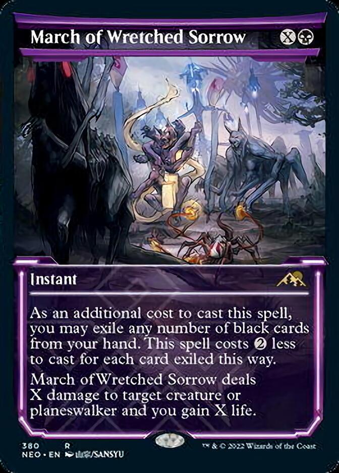 March of Wretched Sorrow (Showcase Soft Glow) [Kamigawa: Neon Dynasty] | Card Merchant Takapuna