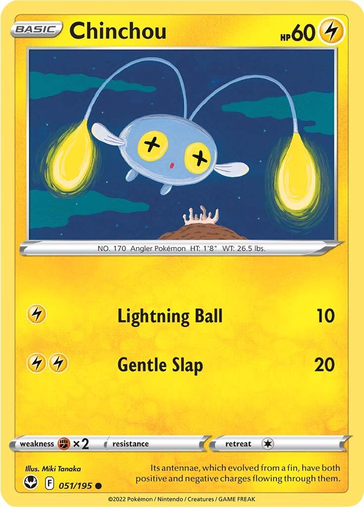 Chinchou (051/195) [Sword & Shield: Silver Tempest] | Card Merchant Takapuna