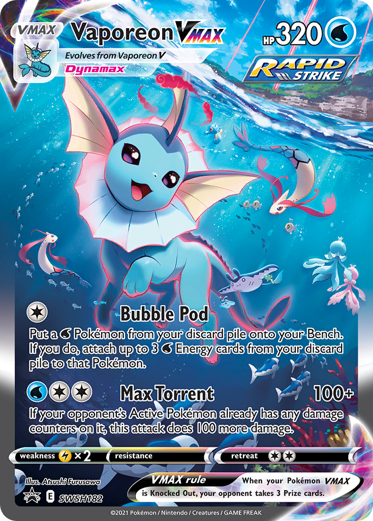 Vaporeon VMAX (SWSH182) (Jumbo Card) [Sword & Shield: Black Star Promos] | Card Merchant Takapuna