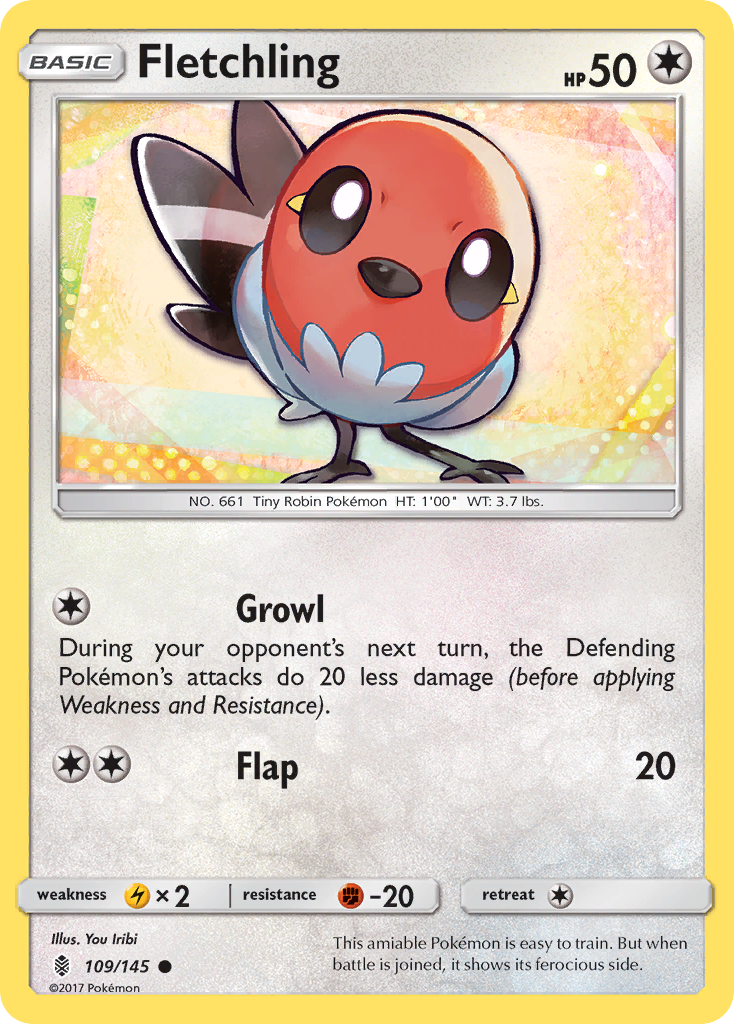 Fletchling (109/145) [Sun & Moon: Guardians Rising] | Card Merchant Takapuna