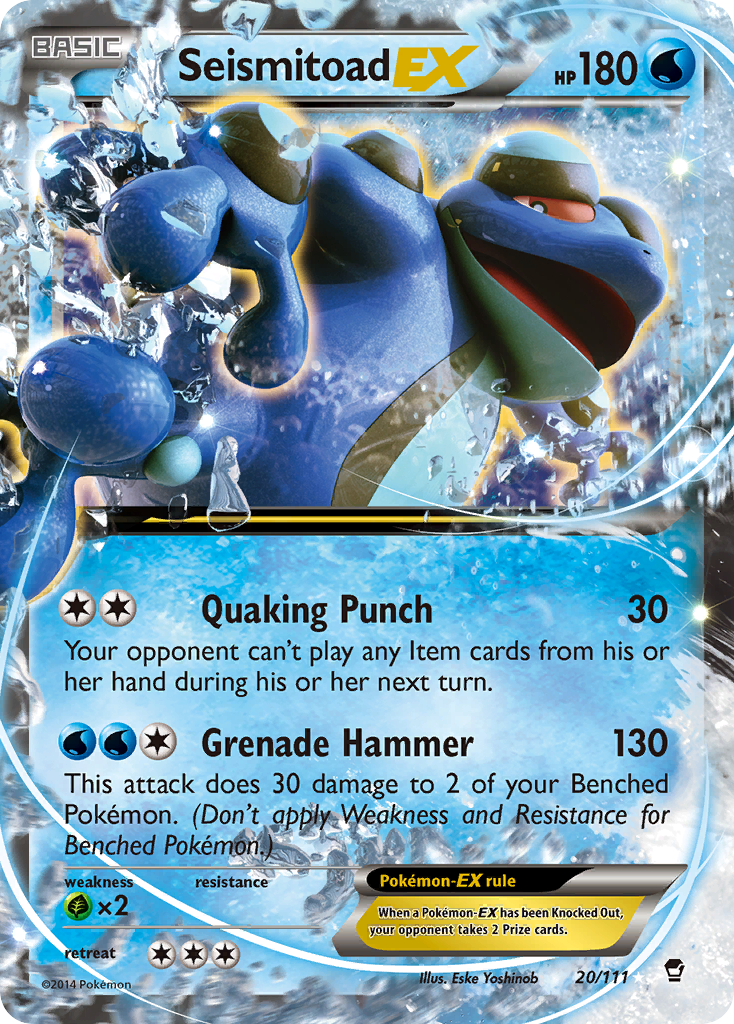 Seismitoad EX (20/111) [XY: Furious Fists] | Card Merchant Takapuna