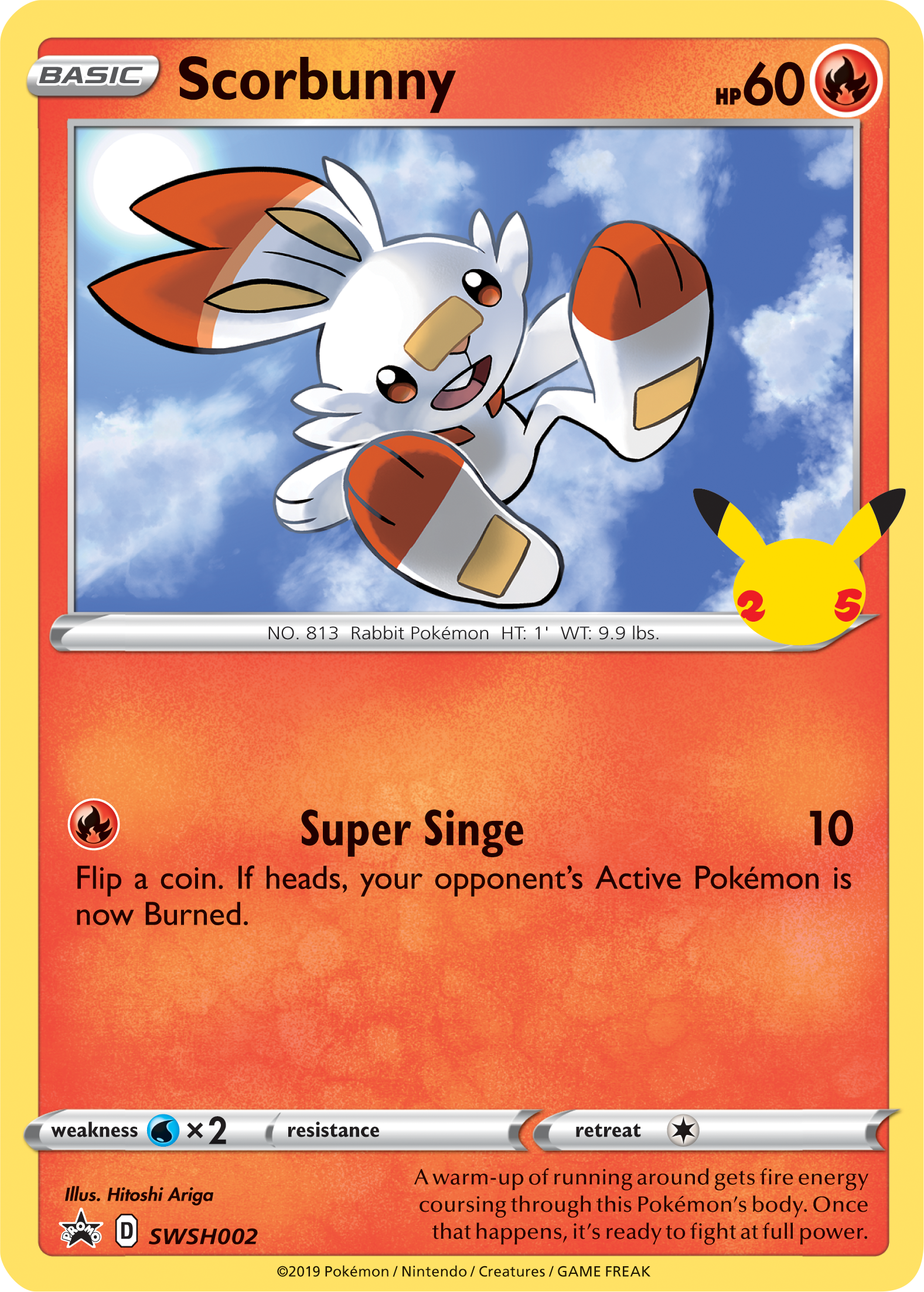 Scorbunny (SWSH002) (Jumbo Card) [First Partner Pack] | Card Merchant Takapuna