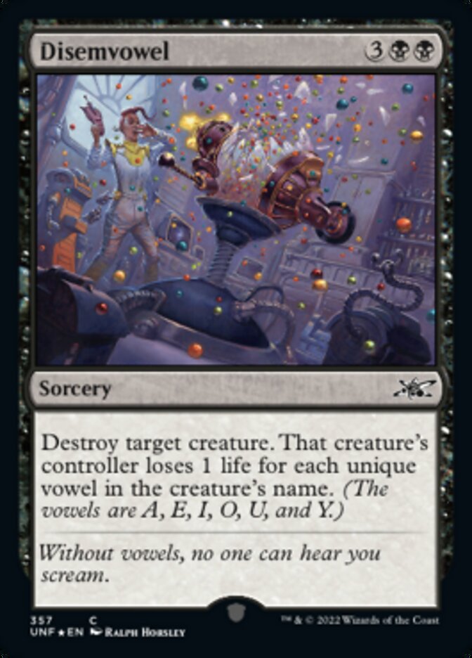 Disemvowel (Galaxy Foil) [Unfinity] | Card Merchant Takapuna