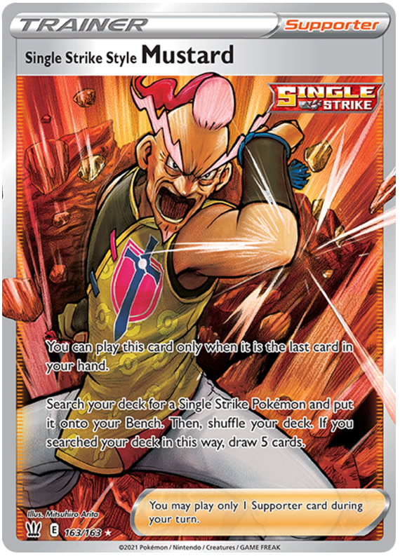 Single Strike Style Mustard (163/163) [Sword & Shield: Battle Styles] | Card Merchant Takapuna