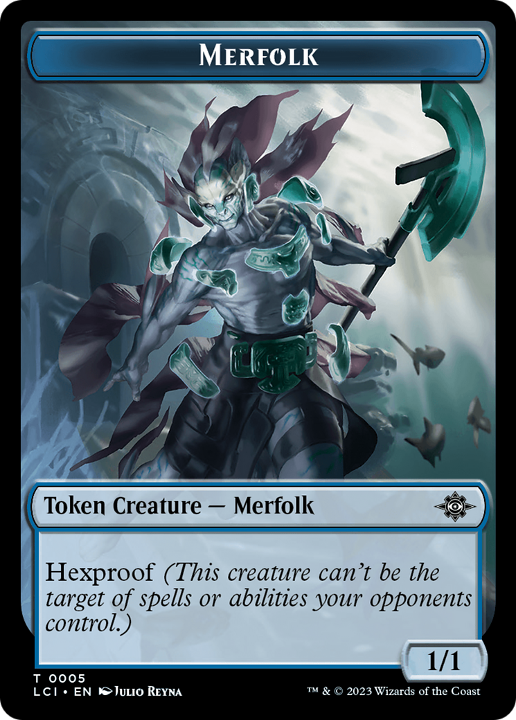 Copy // Merfolk (0005) Double-Sided Token [The Lost Caverns of Ixalan Commander Tokens] | Card Merchant Takapuna