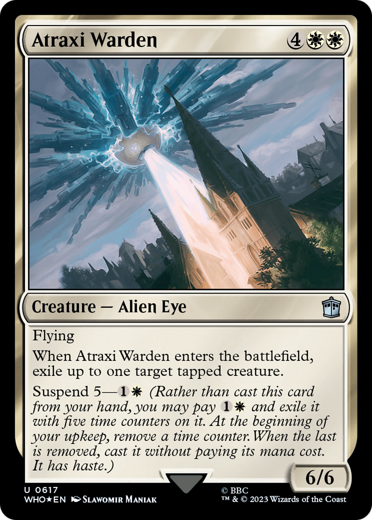 Atraxi Warden (Surge Foil) [Doctor Who] | Card Merchant Takapuna