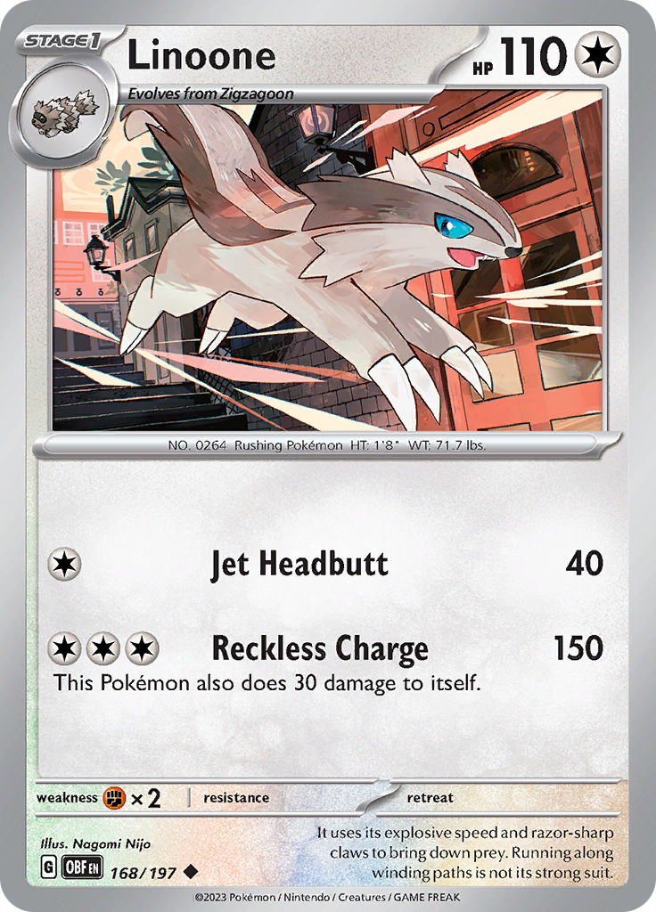 Linoone (168/197) [Scarlet & Violet: Obsidian Flames] | Card Merchant Takapuna