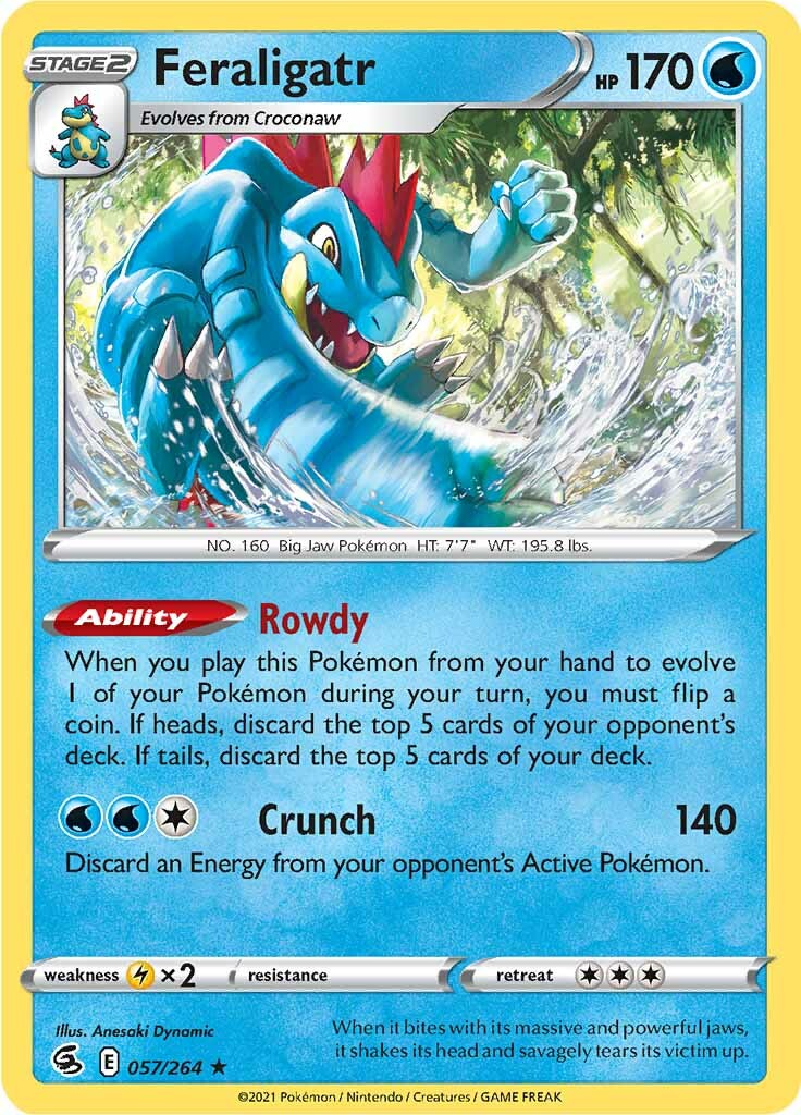 Feraligatr (057/264) [Sword & Shield: Fusion Strike] | Card Merchant Takapuna