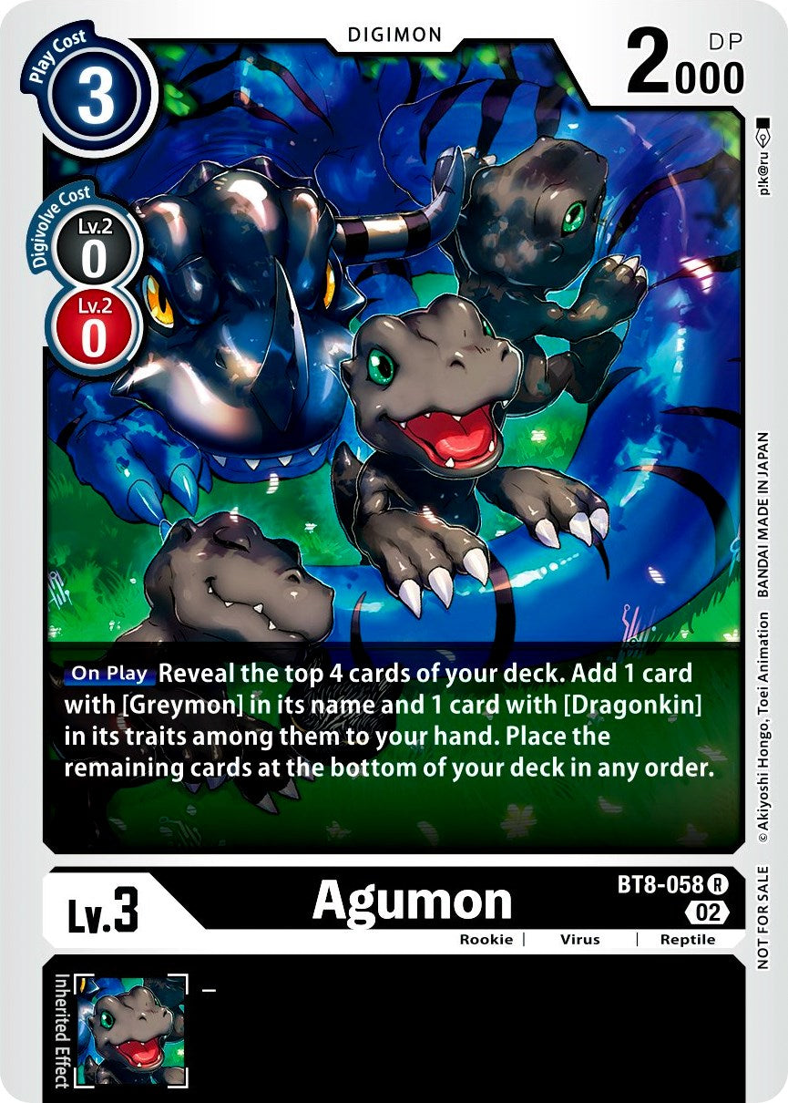 Agumon [BT8-058] (Xros Encounter Pre-Release) [New Awakening Promos] | Card Merchant Takapuna