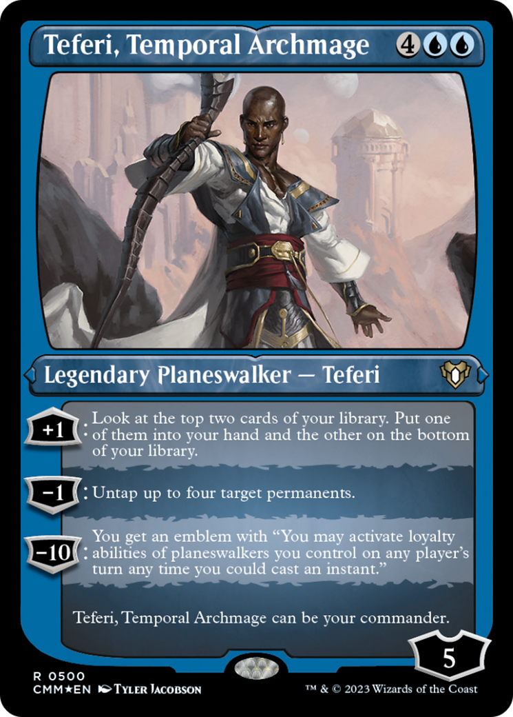 Teferi, Temporal Archmage (Foil Etched) [Commander Masters] | Card Merchant Takapuna