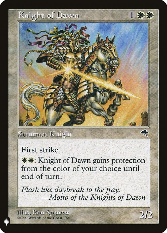 Knight of Dawn [Mystery Booster] | Card Merchant Takapuna