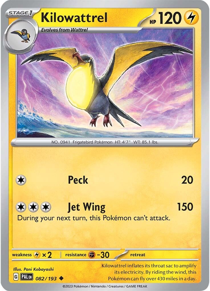 Kilowattrel (082/193) [Scarlet & Violet: Paldea Evolved] | Card Merchant Takapuna