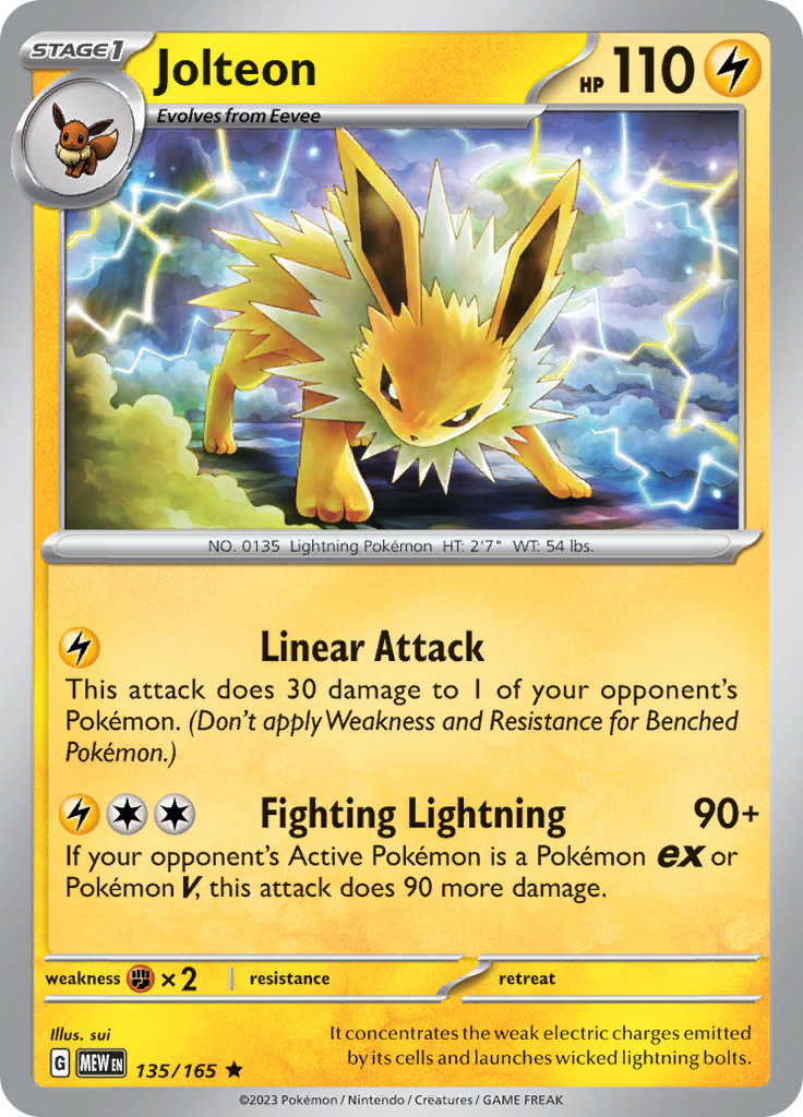 Jolteon (135/165) [Scarlet & Violet 151] | Card Merchant Takapuna